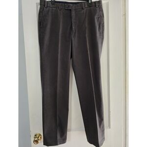 Hiltl Dayne-So Flat Front Chino Trousers Charcoal Gray Mens Measures 36×31